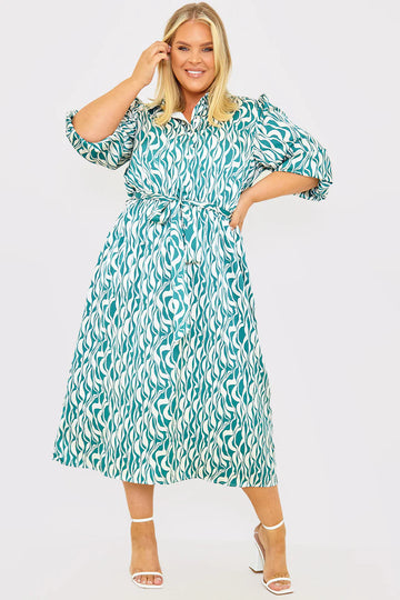 Belted Midi Shirt Dress